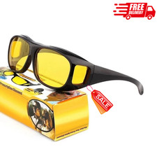 Night Driving Glasses HD Anti Glare Vision Polarized Yellow Lens Tinted Unisexs