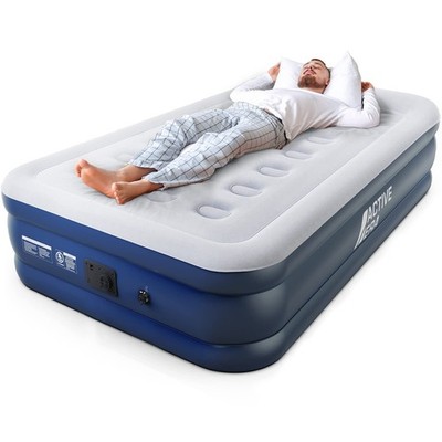 Active Era 20'' Twin Air Mattress, Built-in Pump & Raised Pillow, Waterproof