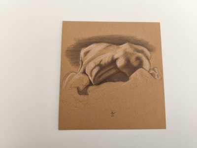 Weibliche Figur Zeichnung Studie von viC - ungerahmt, original, signiert