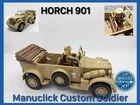 Custom WW2 HORCH CAR 901 + Driver GERMAN ARMY WW2 Scale Playmobil