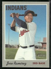2019 Topps Heritage #9 Jose Ramirez 1970 Cloth Stickers