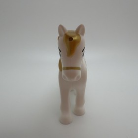 LEGO Disney Princess Cinderella's WHITE HORSE Med Blue Eyes GOLD MANE Tail 41146