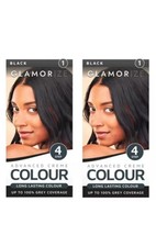 2pk Hair Dye Permanent Colour Up To 100% Grey Coverage Long Lasting Rich Colour