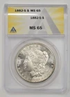 1882-S Morgan Silver Dollar ANACS MS65