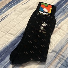 Vintage Mickey Unlimited Disney Golf Socks Black size 10-13 NEW in Package