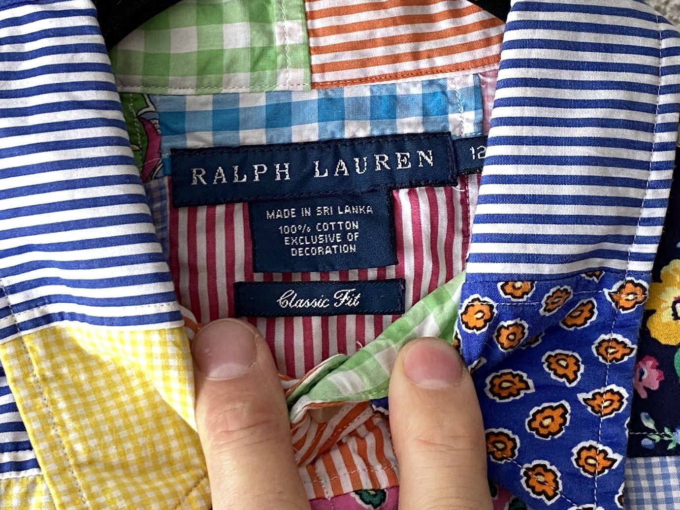 RALPH LAUREN MIX PATTERN PATCHWORK COTTON SHIRT 1… - image 6