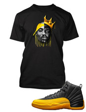 Mens Biggie Pac Tee Shirt To Match Air J12 University Gold Shoe Men Street Wear