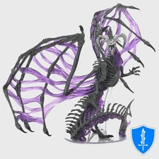 Black Dracolich - Icons of the Realms D&D Dungeons Gargantuan NIB