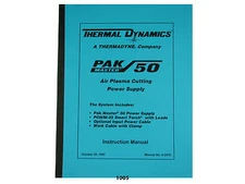 Thermal Dynamics PakMaster 50 Plasma Cutter  Instruction & Service  Manual *1005