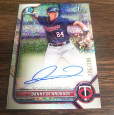 DANNY De ANDRADE 2022 1st BOWMAN CHROME CARD CPA-DDE TWINS (SPECKLE AUTOGRAPH)