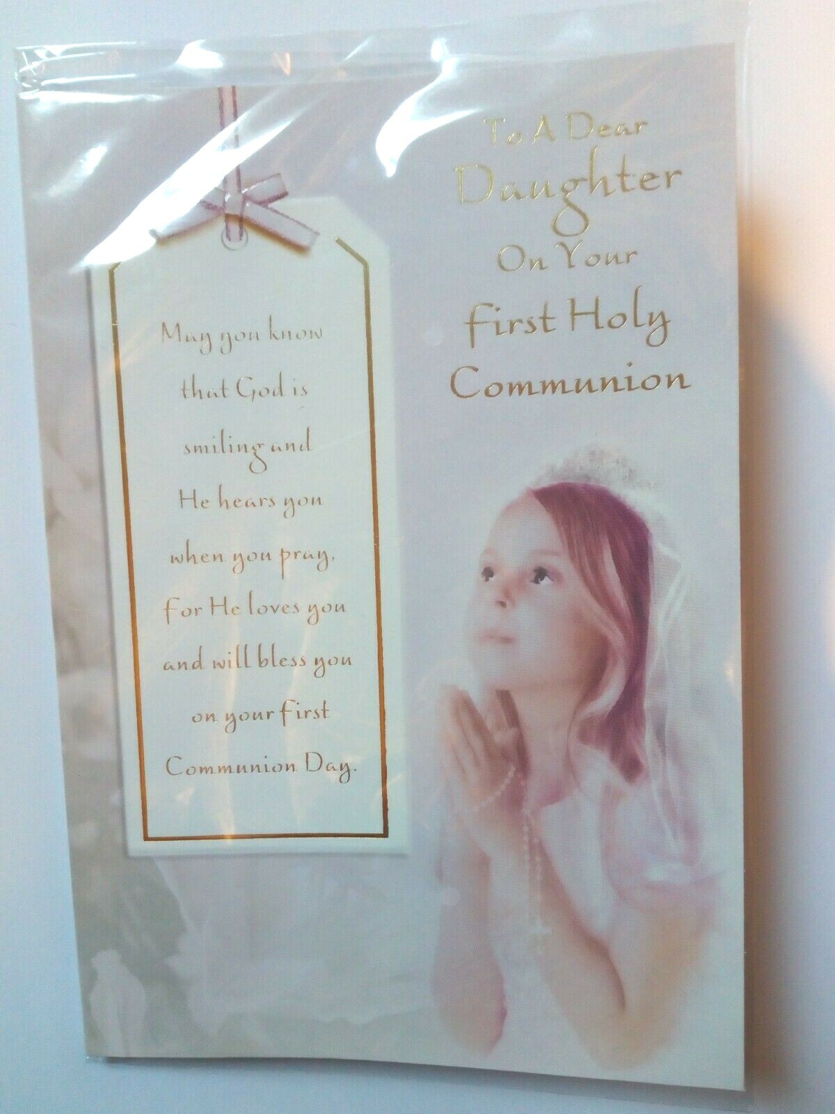 Daughter On Your First Holy Communion Greeting Card 1st Holy Communion 7x5 inch