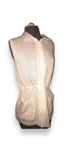 LAFAYETTE 148 Hemp Open-Knit Utility Cardigan Vest White Size M - Picture 2 of 6