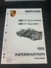 1989 Porsche 911 Carrera & Turbo Workshop Service Training Information Manual (For: Porsche)