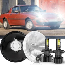 DOT 7" inch Sealed Round Led Headlight High-Low Beam fit Chevy II/Nova 1969-79