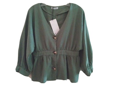 zara peplum blouse