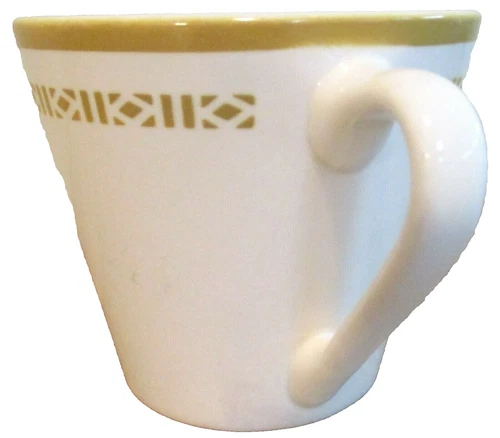 Vintage Syracuse China Mug Cup Yellow/Gold Honeycomb Diner Restaurant Ware EUC