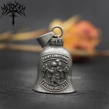 St Saint Christopher Medal Motorcycle Biker Bell Hanger FITS Harley For Mens