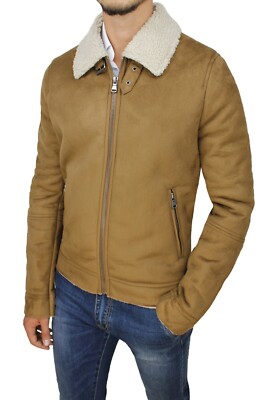 GIUBBOTTO UOMO SCAMOSCIATO BEIGE CAMMELLO AUTUNNO INVERNO CASUAL