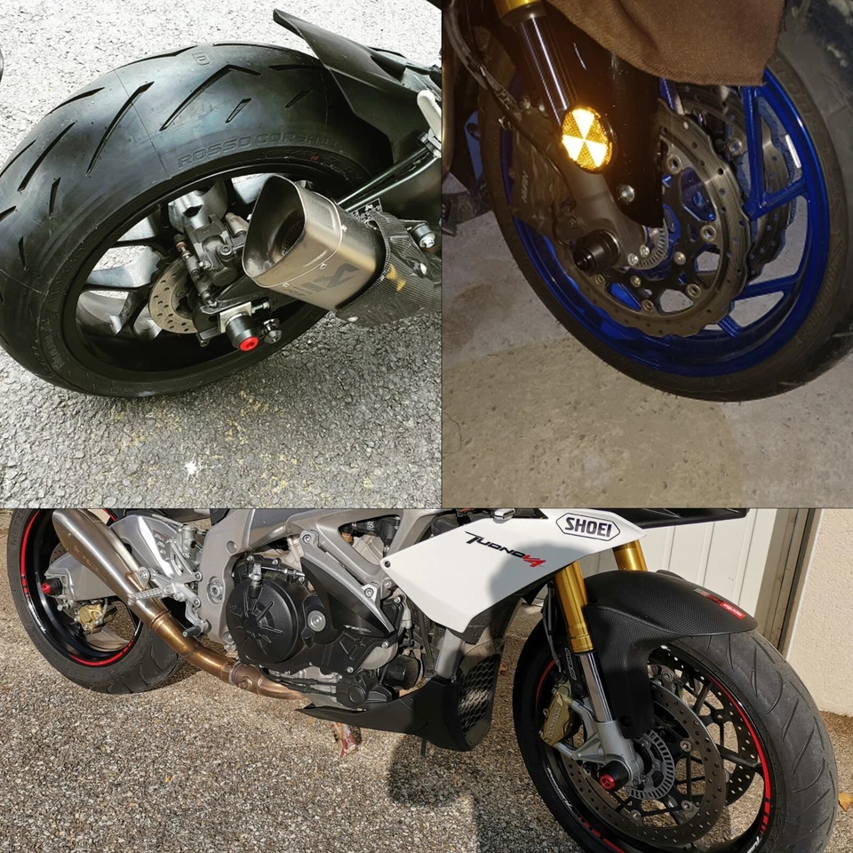 For GSXR Vstrom DL 1050 1000 KATANA Front Rear Axle Wheel Slider Crash Protector - Imagem 3 de 4