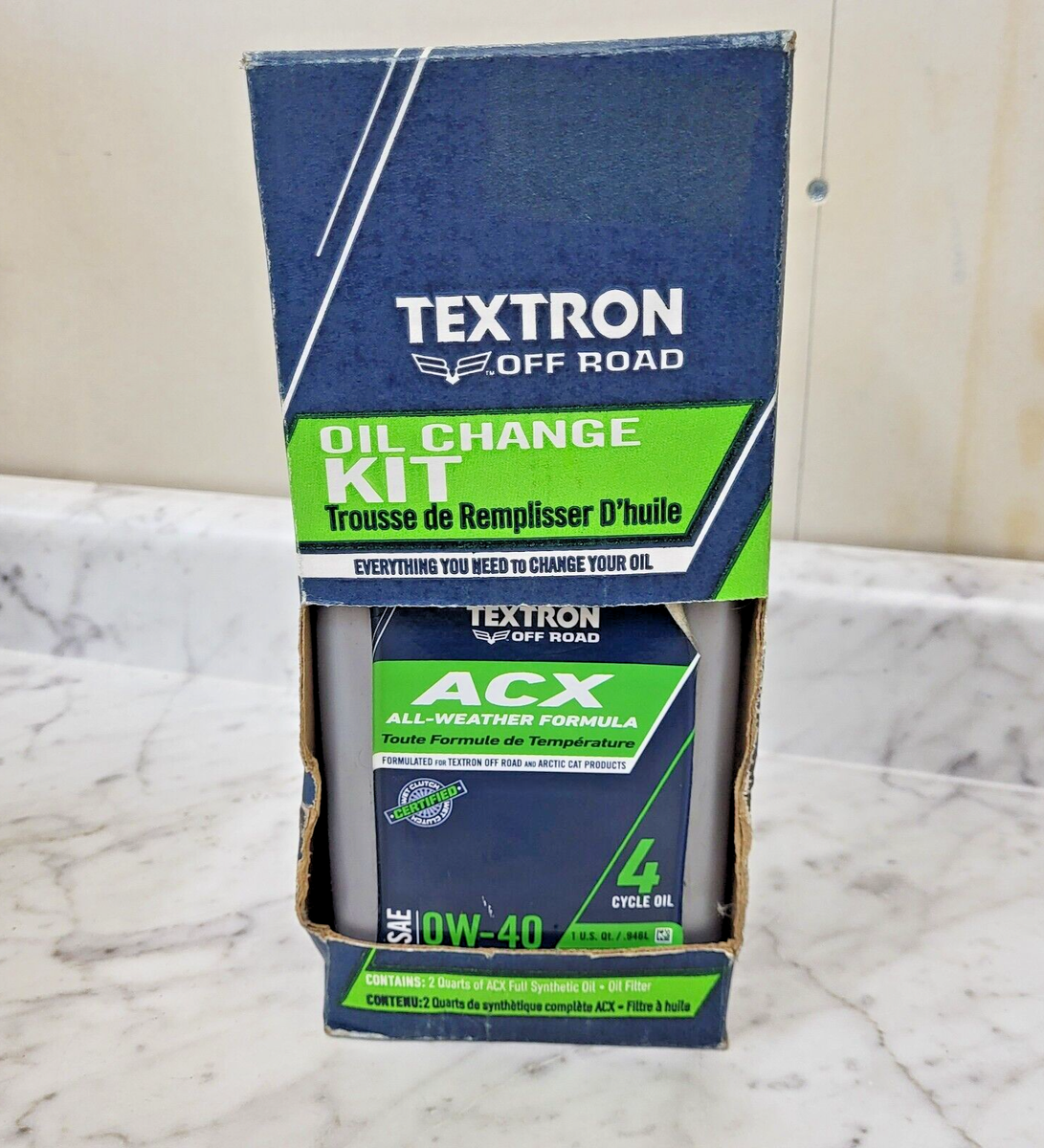2004-2006 Arctic Cat Textron ATV 650 V2 ACX 0W-40 Oil Change Kit