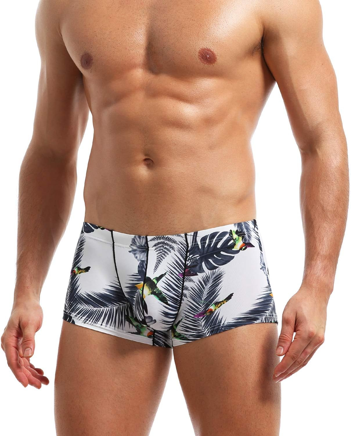 Men'S Sexy Boxer Briefs Underwear Low Rise Soft Trunks Underpants
