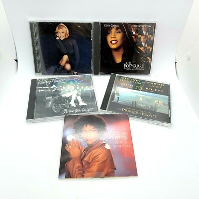 Lot of 5 Whitney Houston CDs Im Your Baby Tonight Bodyguard My Love Is Your Love