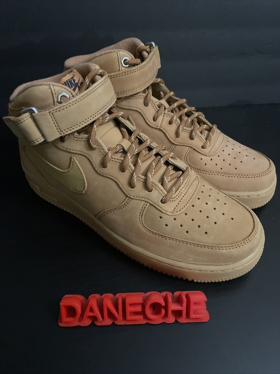 Nike Air Force 1 Mid '07 WB Shoes Flax Wheat Gum Men's Size 7.5