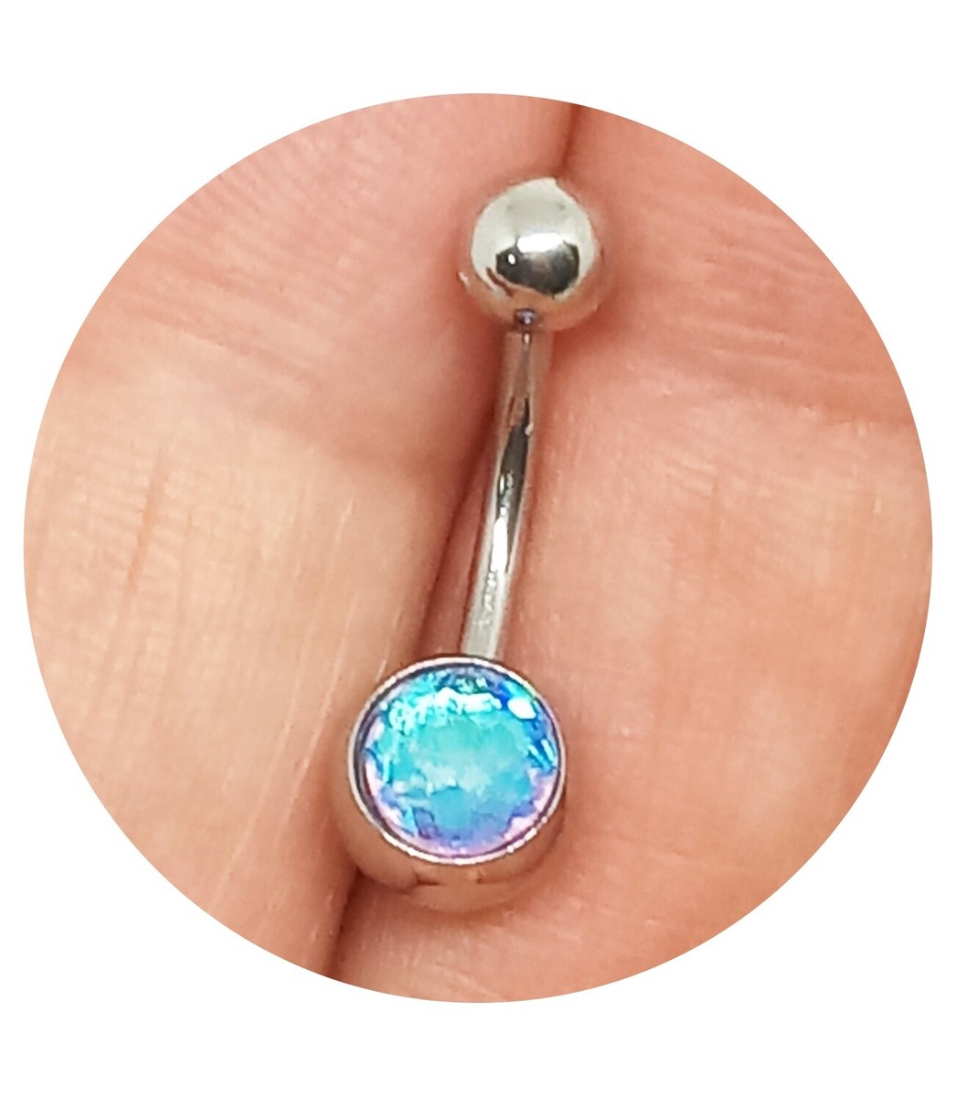 Piercing Ombelico In Acciaio 316L - Anello Banana Con Chiusura A Scatto - 2 Pezzi Argento 16G 10mm - Foto 4