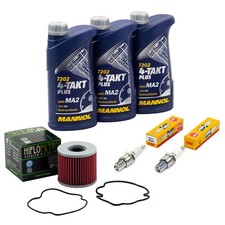 Inspektion für Suzuki GS 450 E L S T GS450 1980-88 Set Öl 3L Ölfilter Zündkerzen