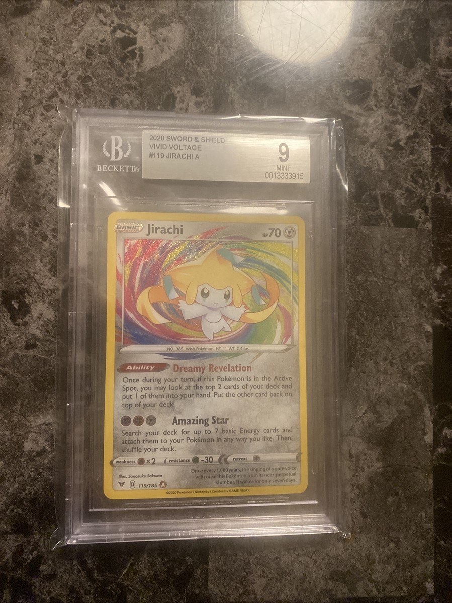 Pokemon Vivid Voltage Jirachi 119/185 Amazing Rare with Subs BGS 9