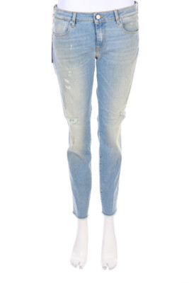 MAURO GRIFONI Skinny-Jeans Destroyed W29 grey blue NEW