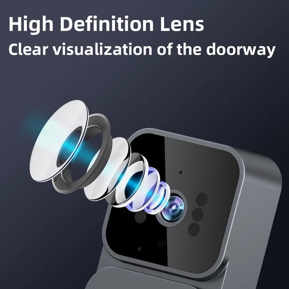 1080P 2.4G Inalámbrico Inteligente Intercomunicador Visual Video Timbre Cámara Monitor para Hogar Foto 3 de 4