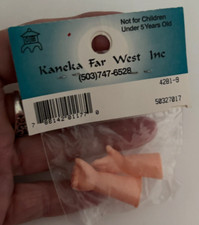 New Vtg KANEKA FAR WEST DOLL Hands Arm SET Pair Rubber CHILD Girl Boy 4281-9 PKG