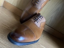 Stacy Adams Cap Toe Oxford Men British Tan Shoe Size 12