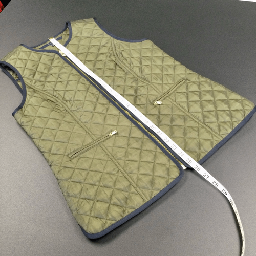 Tommy Hilfiger gilet imbottito trapuntato donna taglia media verde oliva blu navy zip - Foto 6 di 10