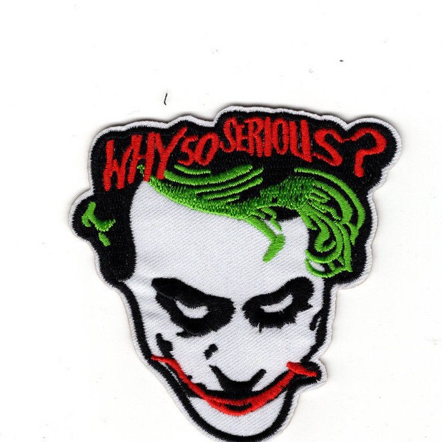 Batman Joker "Why So Serious?" Patch 3 1/2 inch UR7434 Batman Joker "Why So Serious?" Patch 3 1/2 inch UR7434