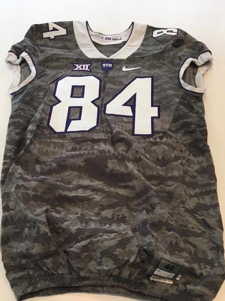 NCAA TCU ホーンドフロッグス NIKE リミテッドジャージ【2XL】 Game Worn Used Nike TCU Horned Frogs Football Jersey #84