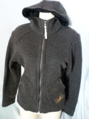 EIDER JENKA WOOL BLEND HOODED ZIPPERED JACKET 42 M