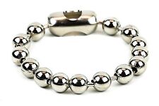 Ball Chain Bracelet Cuff Silver 4 Sizes 1/2" Ball Heavy Duty