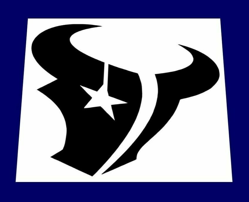NFL HOUSTON TEXANS LOGO STENCIL * FREE USA S&H * 4.25 houston-texans-the-paint-and-party-place