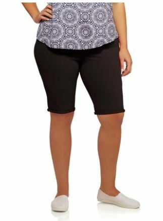 black jegging shorts