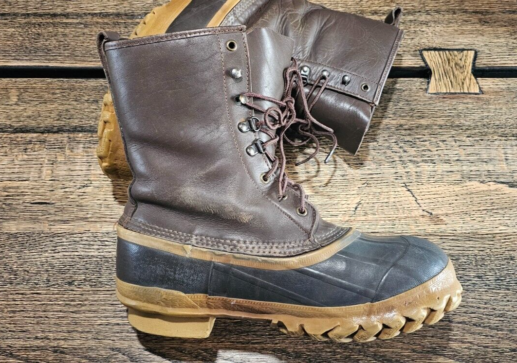 LaCrosse IceMan 3m Insulated Brown Leather Winter Boots Fiberglass