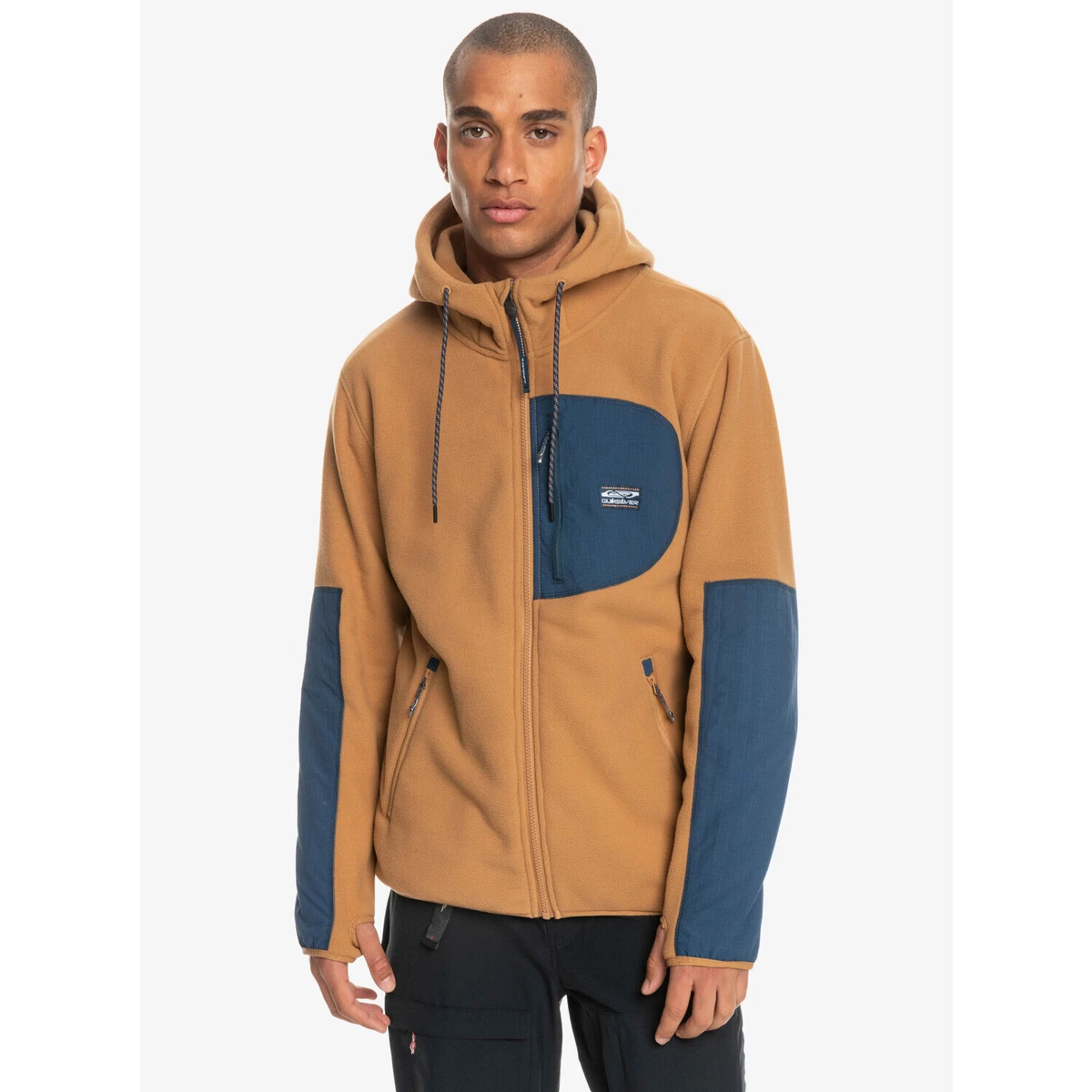 Quiksilver Down Time Zip Fleece Tobacco Brown 2023 Fleece Hoodie Snowboard  Ski N | eBay