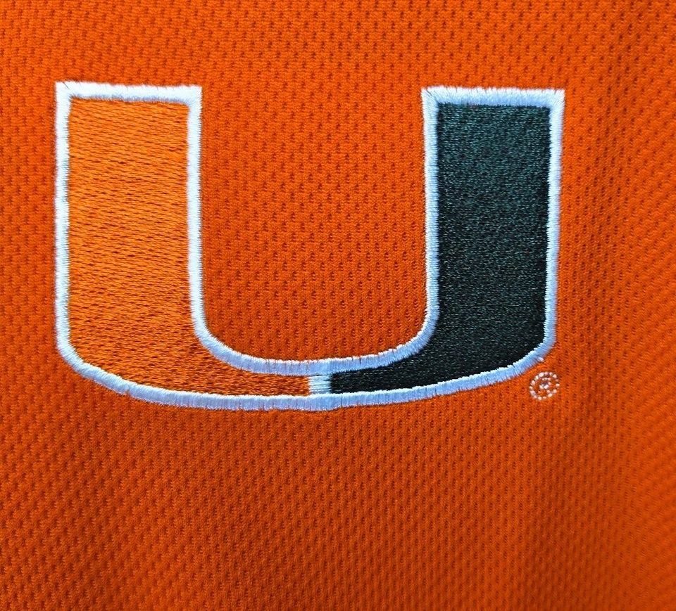 Camisa polo de golf de poliéster grande y alta para hombre Fanatics NCAA Univ of Miami Hurricanes Foto 3 de 4