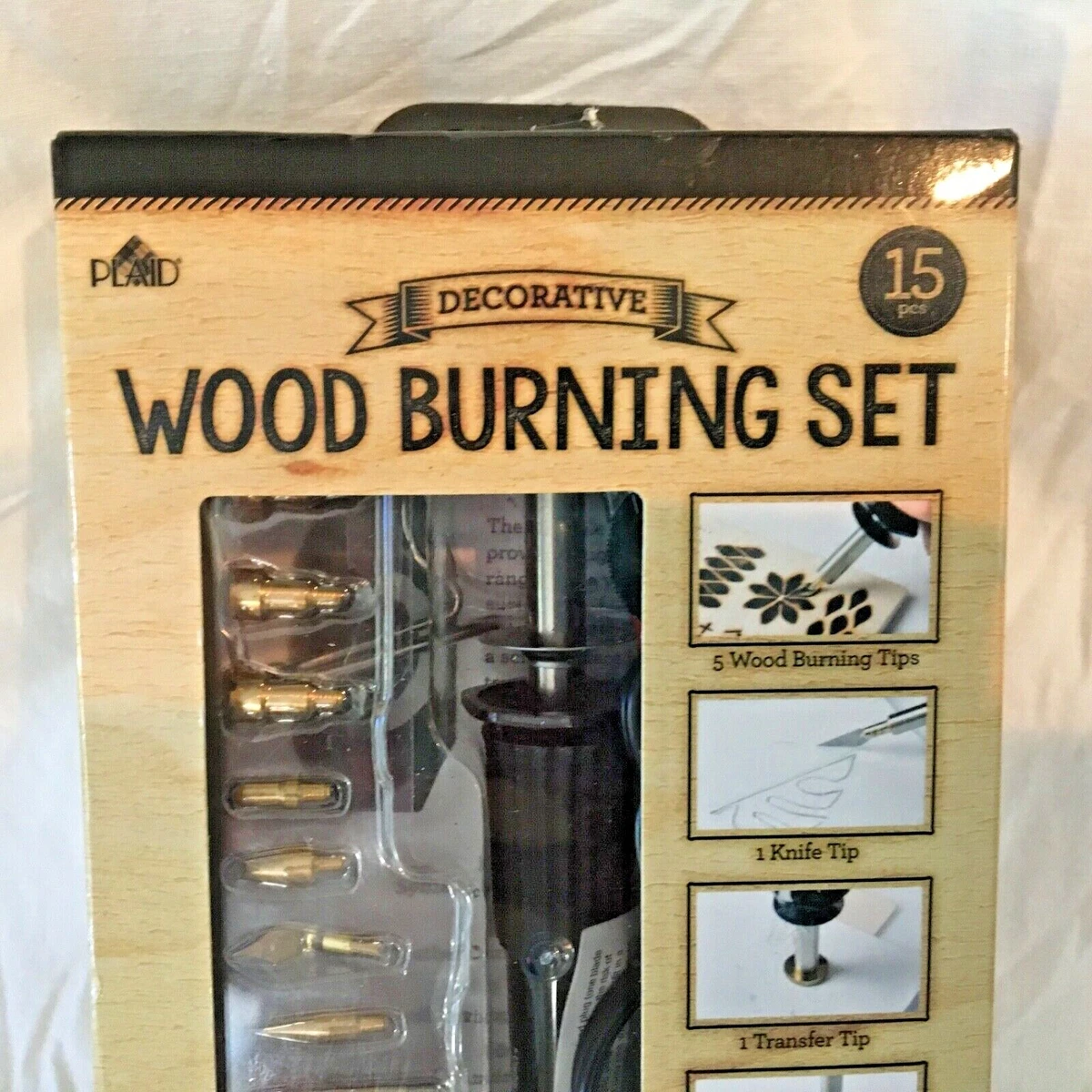 Plaid Decorative Wood Burning Set 15 Piece in Case New