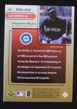 1999 UD Challengers for 70 Challengers Ed. HR Highlights #56 Ken Griffey Jr /600
