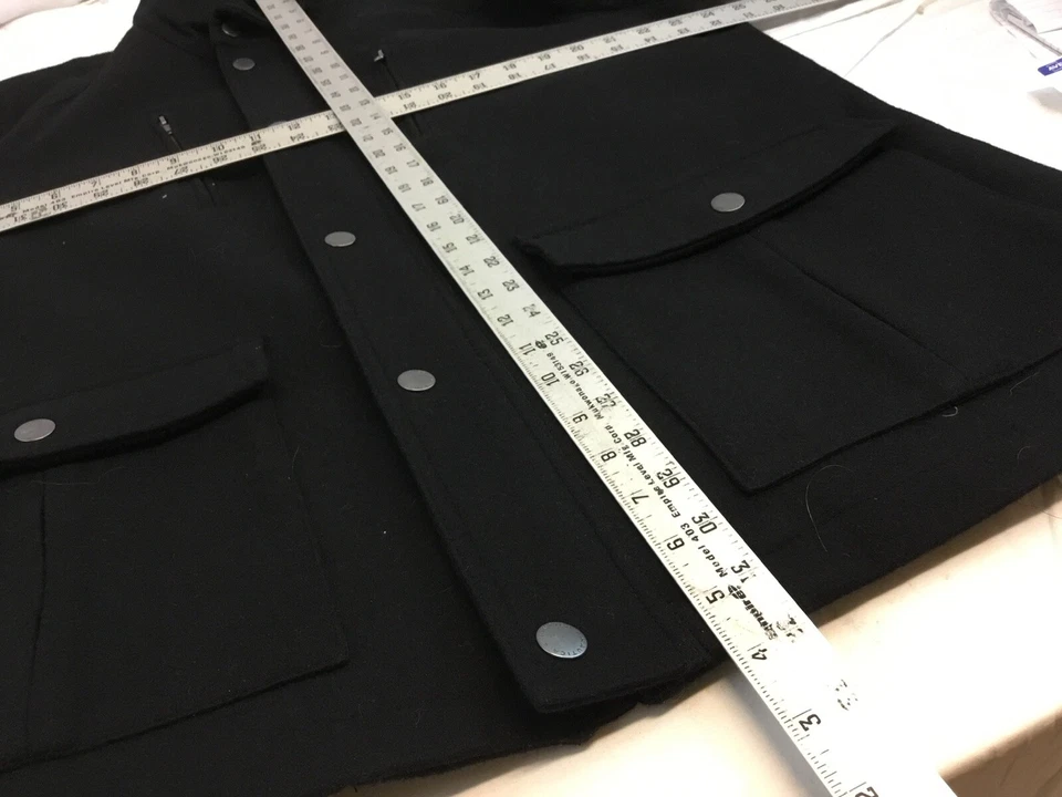 Chaquetón Nautica L Hombres Azul Marino Lana Poli Nylon Cremallera LNWOT YGI T1-534 Foto 2 de 4