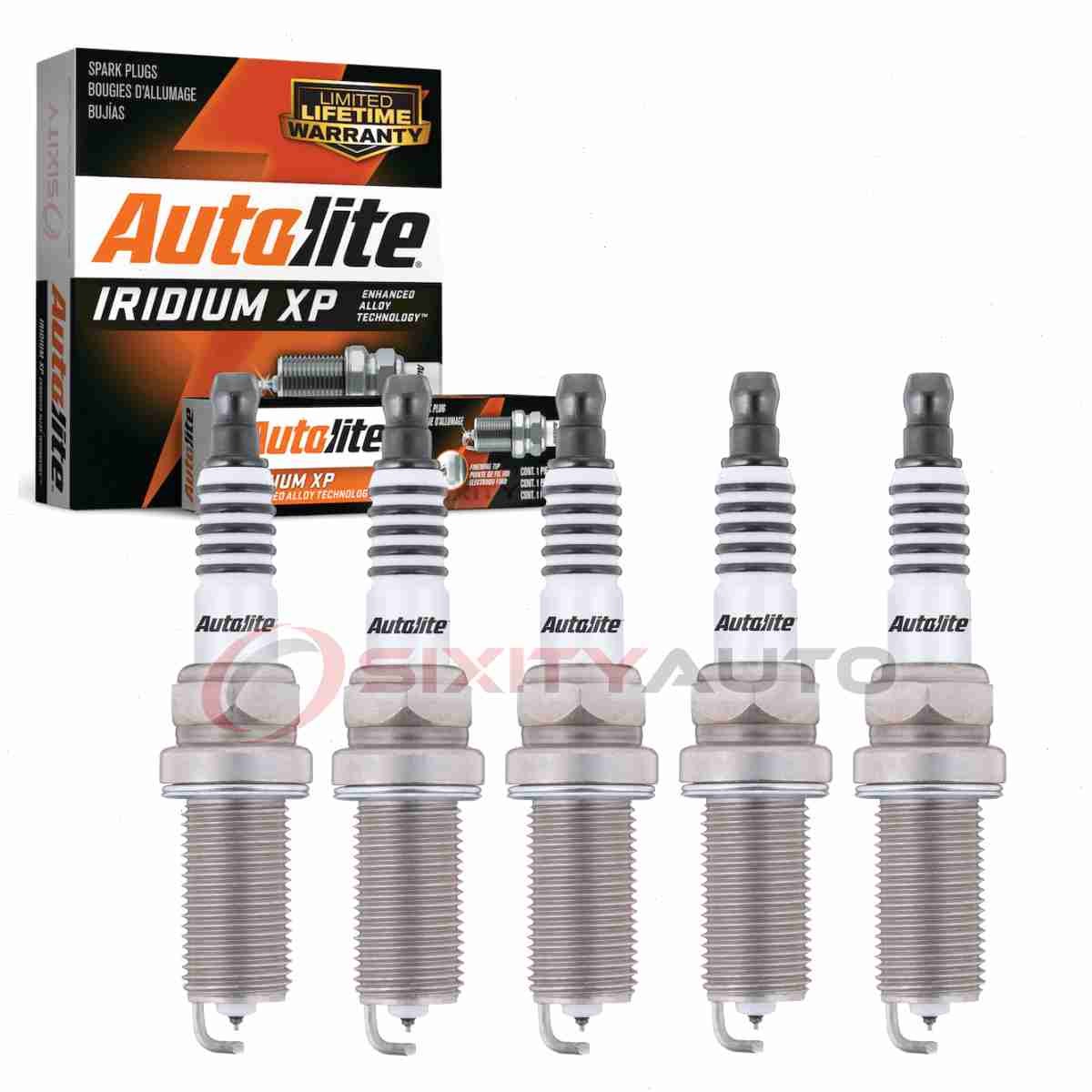 5 pc Autolite Iridium XP Spark Plugs for 2007-2013 Volvo C30 2.4L 2.5L L5 kx