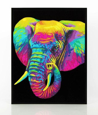 Diamond Painting Neon Elefant 