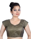 Bright Black Banarasi Readymade Choli Blouse For Saree And Lehenga